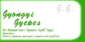 gyongyi gyepes business card